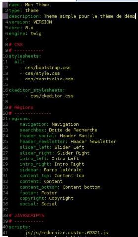 Fichier YAML sous Drupal 8