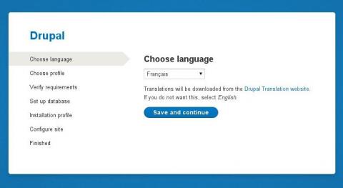 Installation de Drupal 8 directement en français