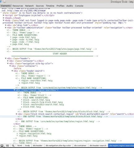 Utilisation du mode Deubg de Twig sous Drupal 8