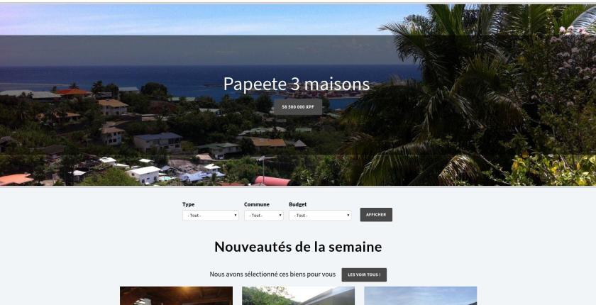 Un site web pour une agence immobilière